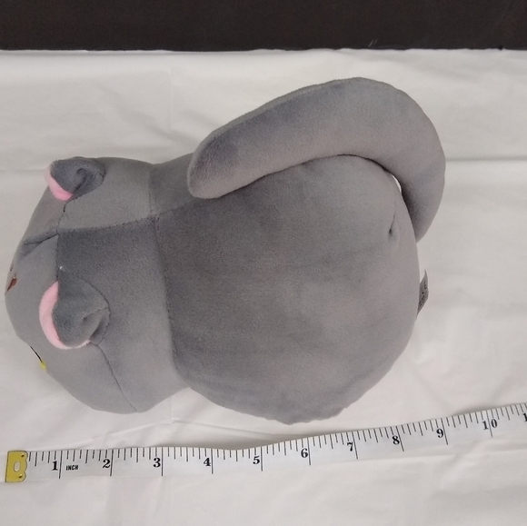 NEW Kawaii plush squishy grey cat, size 8" - Picture 4 of 4
